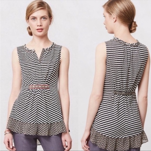 ANTHROPOLOGIE One September stripe tank - Picture 1 of 11